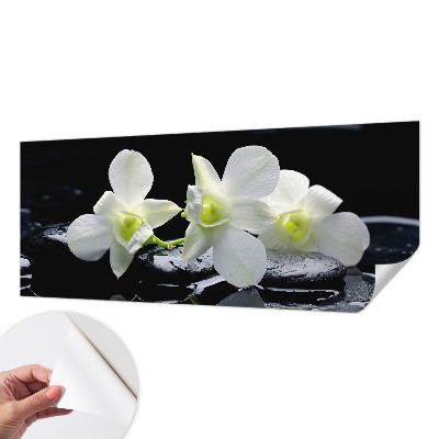 Fotobehang babykamer Bloemen en stenen