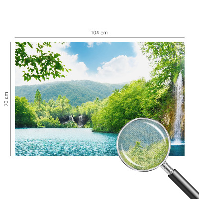 Foto behang voor de keuken Natuurlijke waterval