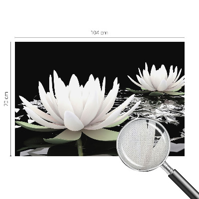 Fotobehang tienerkamer met waterbloemen als motief