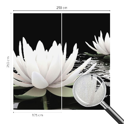 Fotobehang tienerkamer met waterbloemen als motief