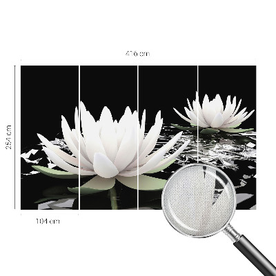 Fotobehang tienerkamer met waterbloemen als motief