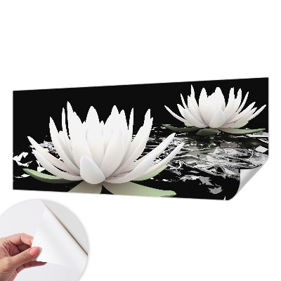 Fotobehang tienerkamer met waterbloemen als motief