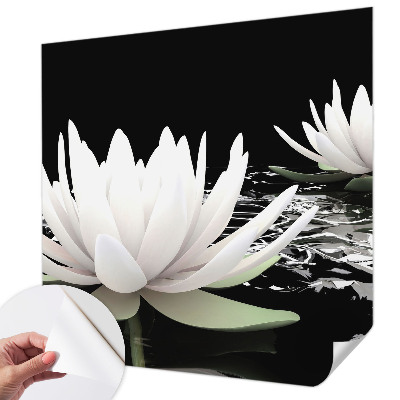 Fotobehang tienerkamer met waterbloemen als motief