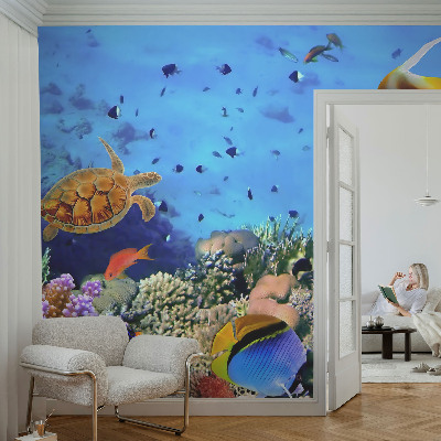 Foto behang voor de kinderkamer met motief van een koraalrif