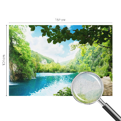 Zelfklevend fotobehang op maat met een natuurlijk oase-design