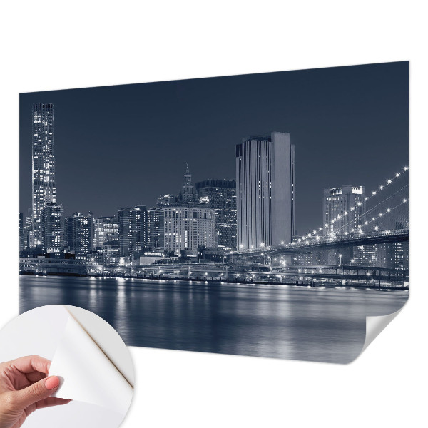 Fotobehang voor kinderkamer met een ontwerp van een nachtstad