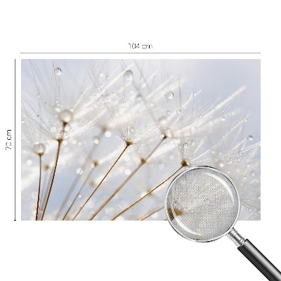 Fotobehang voor de kinderkamer met roze paardenbloemen