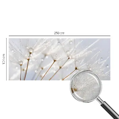 Fotobehang voor de kinderkamer met roze paardenbloemen