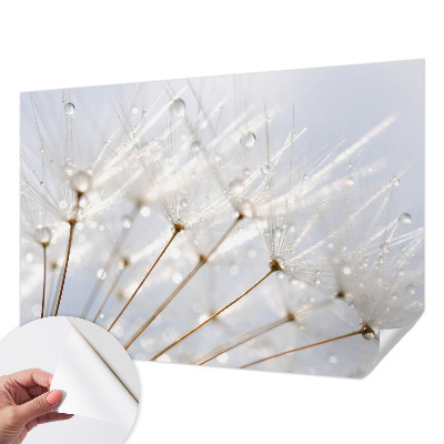 Fotobehang voor de kinderkamer met roze paardenbloemen