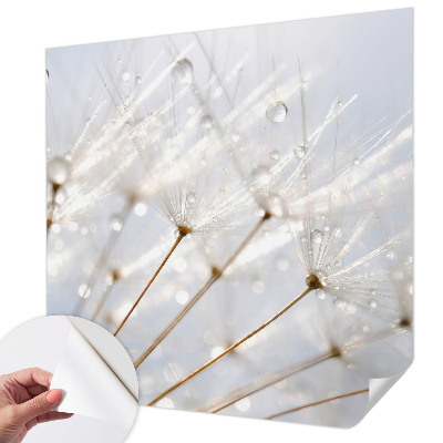 Fotobehang voor de kinderkamer met roze paardenbloemen
