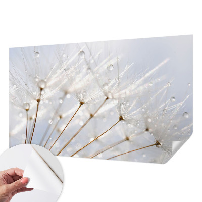 Fotobehang voor de kinderkamer met roze paardenbloemen