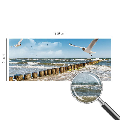 Fotobehang tienerkamer met een kustlandschap