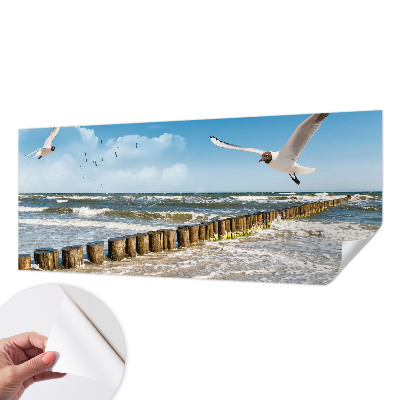 Fotobehang tienerkamer met een kustlandschap
