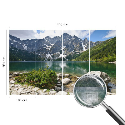 Zelfklevend fotobehang met print van een bergmeer
