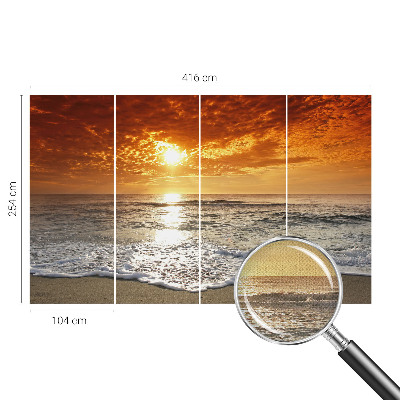 Zelfklevend fotobehang op maat met print van oceaangolven