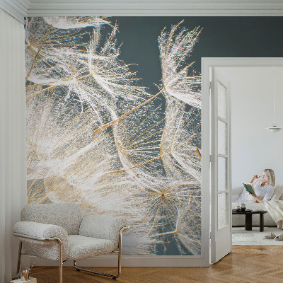Fotobehang zelfklevend met een paardenbloemmotief in lichte tinten