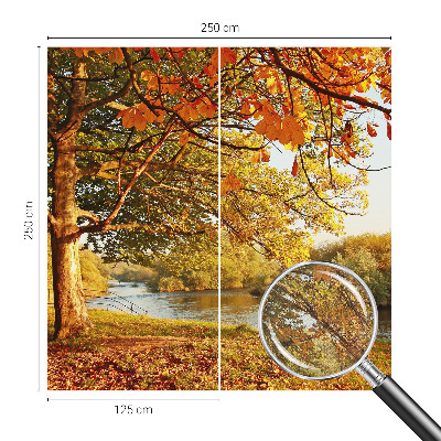 Zelfklevende behangsticker Herfst aan de kust