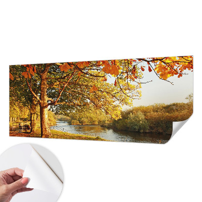 Zelfklevende behangsticker Herfst aan de kust