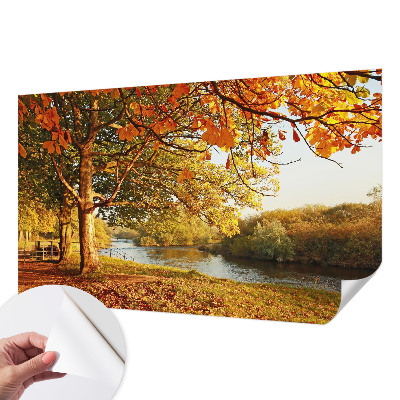 Zelfklevende behangsticker Herfst aan de kust