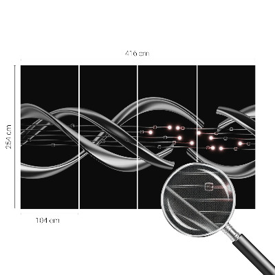 3D fotobehang Gevlochten patroon