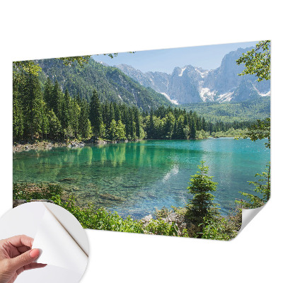 Fotobehang tienerkamer met een groen meer als motief