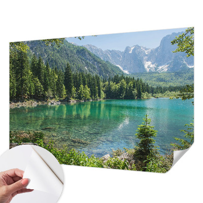 Fotobehang tienerkamer met een groen meer als motief