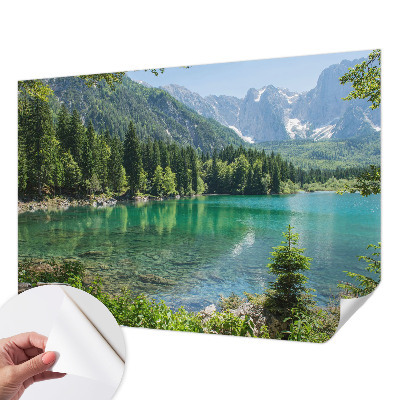 Fotobehang tienerkamer met een groen meer als motief