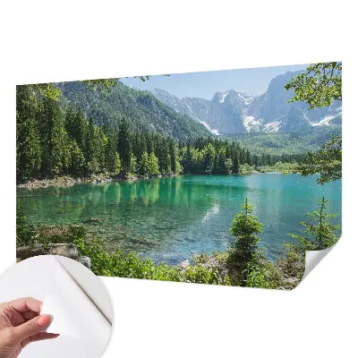 Fotobehang tienerkamer met een groen meer als motief