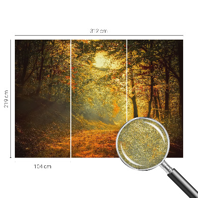 Foto behang voor de keuken met een herfstlandschap