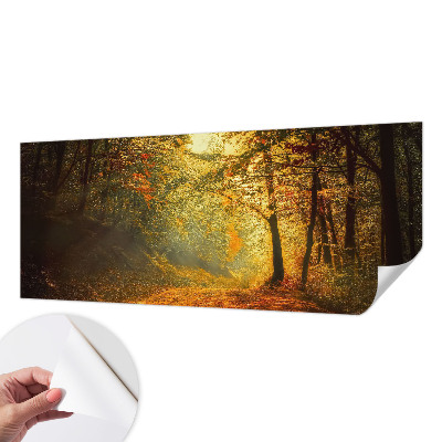 Foto behang voor de keuken met een herfstlandschap