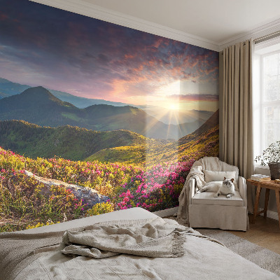 Fotobehang babykamer Bergpanorama