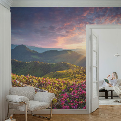 Fotobehang babykamer Bergpanorama