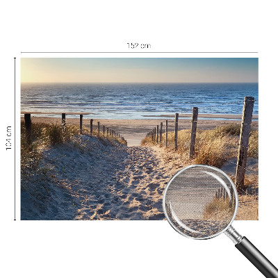 Zelfklevend fotobehang met het strandpad-motief