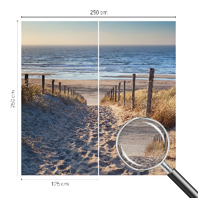 Zelfklevend fotobehang met het strandpad-motief