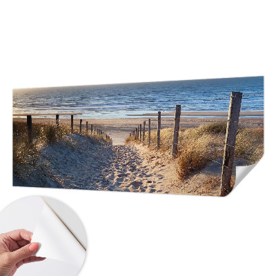 Zelfklevend fotobehang met het strandpad-motief