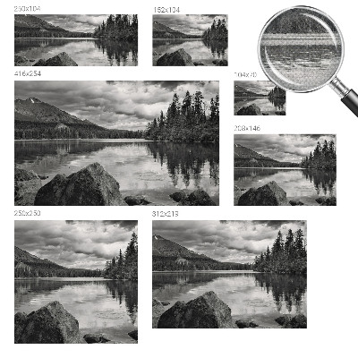 Zelfklevende behangsticker met bergpanorama