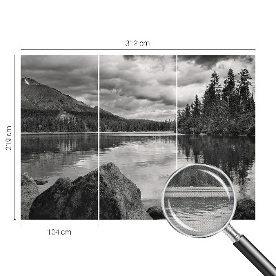 Zelfklevende behangsticker met bergpanorama