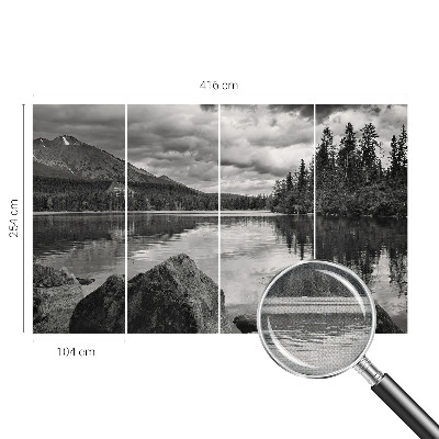 Zelfklevende behangsticker met bergpanorama