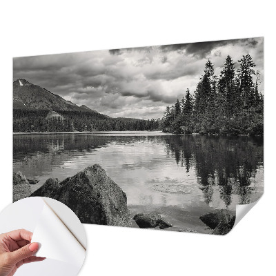 Zelfklevende behangsticker met bergpanorama