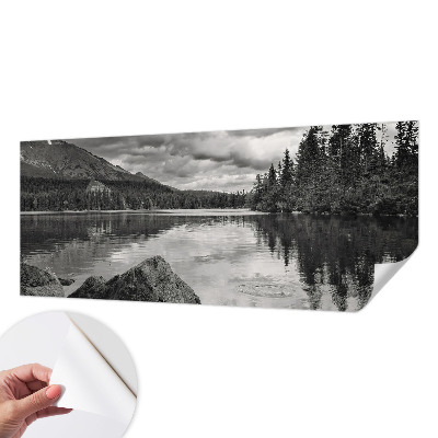 Zelfklevende behangsticker met bergpanorama