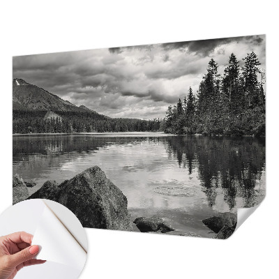 Zelfklevende behangsticker met bergpanorama