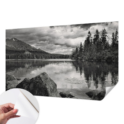 Zelfklevende behangsticker met bergpanorama