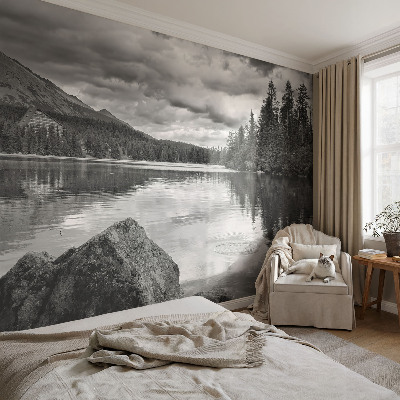 Zelfklevende behangsticker met bergpanorama