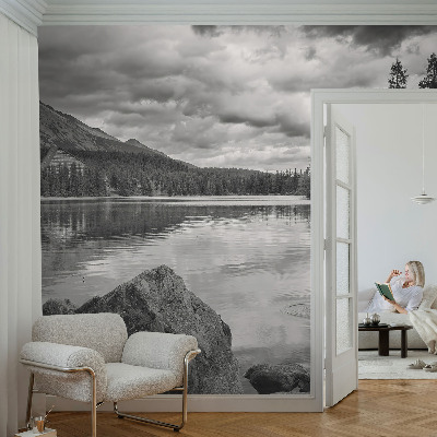 Zelfklevende behangsticker met bergpanorama