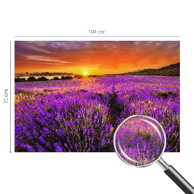 Fotobehang kinderkamer met een lavendelzonsondergang als ontwerp