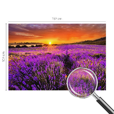 Fotobehang kinderkamer met een lavendelzonsondergang als ontwerp