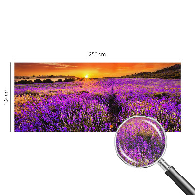 Fotobehang kinderkamer met een lavendelzonsondergang als ontwerp
