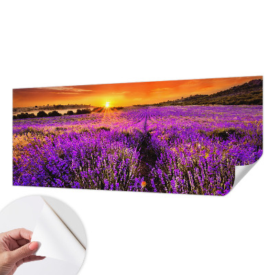 Fotobehang kinderkamer met een lavendelzonsondergang als ontwerp