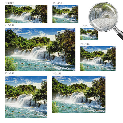 Zelfklevend fotobehang met een prachtige waterval als motief
