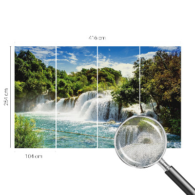 Zelfklevend fotobehang met een prachtige waterval als motief